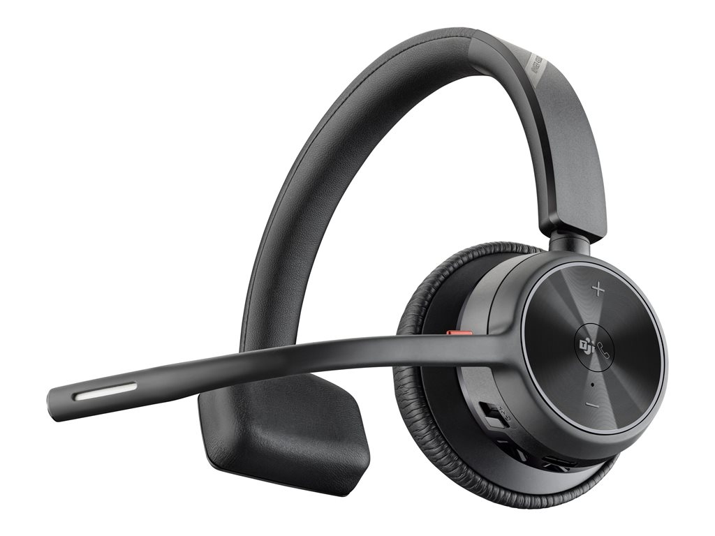 Poly Voyager 4310-M - Voyager 4300 UC series - Headset - On-Ear - Bluetooth - kabellos, kabelgebunden - USB-C - Schwarz - Zertifiziert für Microsoft Teams - Replaces Poly SKU 218474-02